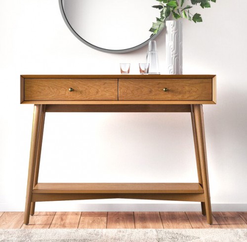 Консоль из дерева с ящиками